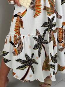 TRICOZHU SLEEVELESS SUMMER DRESS PLAIN PRINT Party Women's Long Evangelical Fashion Wedding Godmother - trắng - Xem 2