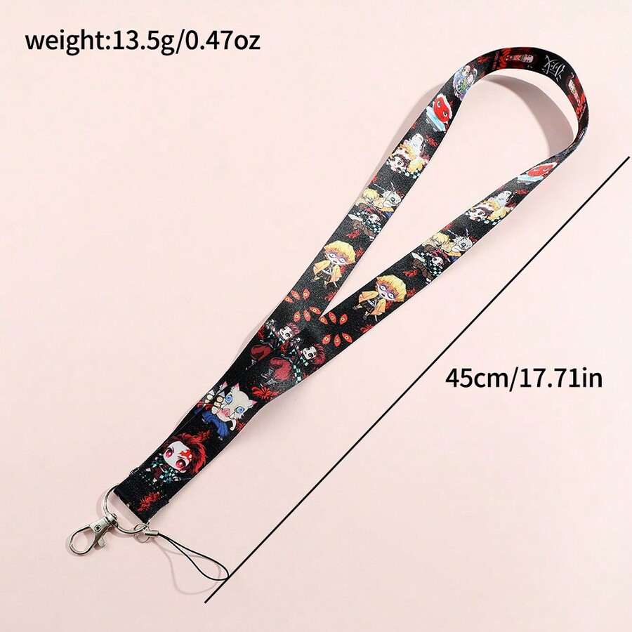 Anime Neckband Lanyard Keychain Mobile Phone With ID Badge Clip Rope