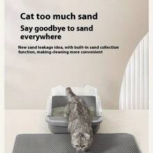 Thảm vệ sinh cho mèo: Kích thước lớn, Không thấm nước, Dễ vệ sinh, Kiểm soát mùi, Có thể thu gom rác, Tương thích với thảm - Xám - Xem 6