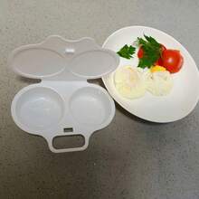 1pc Microwave Egg Steamer Kitchen Fried Egg Maker DIY Egg Tool - White - View 2