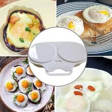 1pc Microwave Egg Steamer Kitchen Fried Egg Maker DIY Egg Tool - White - View 3