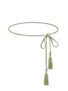 1 pieza Cuerda casual para la cintura de mujer, decoración de cinturón simple y elegante, adecuado para combinar con vestidos largos o camisas en atuendos diarios de verano, escuela, otoño, Halloween