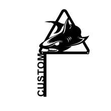 1pc Shark Warning Door Corner Metal Wall Art, Shark Beach Warning Door Topper Sign, Shark Lover Door Hanging,Custom Text Door Corner Sign Bathroom Door Corner Sign Gifts Birthday Graduation