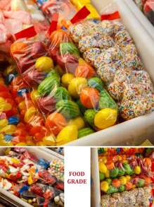 100pcs-Pretzel Stick Bags, Christmas Candy Bags 2x10 Inch Pretzel Stick Bags, Pretzel Individual Bags With Ties - Transparent - View 6