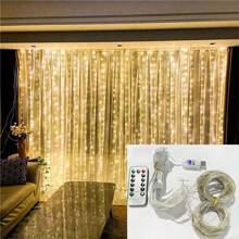 Enchanting 600-LED Fairy Curtain Lights, 5.97meter X 298.7cm With Remote Control - USB Powered For Weddings & Seasonal Decor - USB Curtain Light - View 5