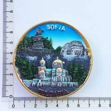 1 件欧洲保加利亚旅游纪念品彩绘装饰艺术磁性冰箱贴 - 彩色 - 查看 4