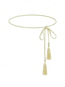1 pieza Cuerda casual para la cintura de mujer, decoración de cinturón simple y elegante, adecuado para combinar con vestidos largos o camisas en atuendos diarios de verano, escuela, otoño, Halloween