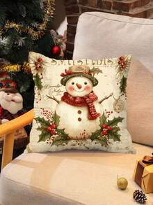 4 件装全新圣诞系列涤纶毛绒枕套沙发垫套 - 彩色 - 查看 8