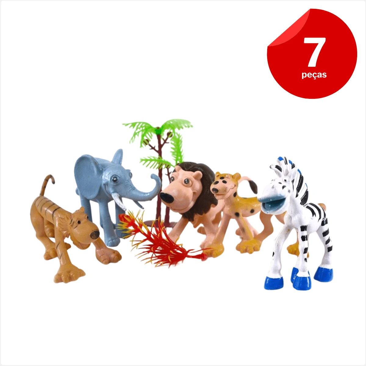 Animal Kingdom Kit Miniature Toy Animals 7 Pieces - 彩色 - 查看 1