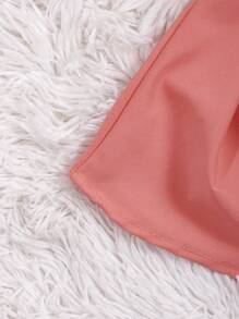 Women's Short Sleeve Puffed Blouse With Bow No. 8 - Pink - View 4