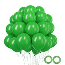 97 个蓝色、绿色和柠檬黄色气球花环套装，蓝色、绿色和黄色乳胶派对气球，适用于淋浴、周年纪念、生日、婚礼、毕业派对装饰，金色星星铝箔气球 - 彩色 - 查看 10