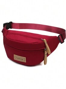 Duża torba Oxford Multi-Function Bag Street Solid Color Chest Bag Nowa moda Casual Fanny Pack Mężczyźni i kobiety Letter Messenger Bag