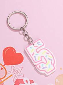 1 件单面生日数字钥匙扣，时尚亚克力钥匙扣礼物，适合男士 - 單邊生日數字鑰匙圈-6 - 查看 20