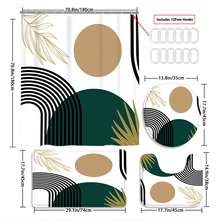 1 cái/4 cái 180*180 Cm/70*70 Inch Bộ rèm tắm, Bộ rèm tắm in họa tiết hoa cây, Bộ rèm tắm chống thấm nước Bộ vách ngăn phòng tắm có 12 móc, Thảm phòng tắm, Thảm hình chữ U cho bồn cầu, Thảm nhà vệ sinh, Vách ngăn phòng tắm, Cũng có thể sử dụng để trang trí phòng tắm hàng ngày, - Nhiều màu - Xem 3