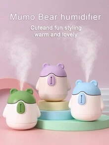 1pc 150ML Cartoon Bear Humidifier, USB Mini Quiet Desktop Car Home Air Aroma Diffuser Humidifier - Multicolor - View 2