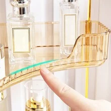 1 hộp đựng đồ trang điểm cao cấp bằng acrylic, hộp đựng son môi và mỹ phẩm để bàn trong phòng tắm, có thể treo tường, đặt ở góc hoặc trên bàn làm việc. - Nhiều màu - Xem 4