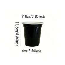 16 oz wiederverwendbare Plastik Partybecher, robuste Trinkgläser für Getränke bei Abschlussfeier/Schulanfang, Softdrinks, Punsch, Grillparty, Picknick [Farben/Menge wählbar]
