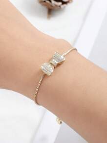 rakol 1 件简约银色方晶锆石装饰手链