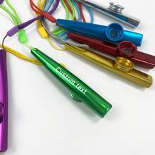 [Custom] Metal Kazoo, Professional Performance Kazoo Trumpet, Saxophone Kazoo, Small Musical Instrument Flute Tube Diaphragm, Christmas/Birthday Gift - Multicolor - View 3