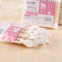 100-500 支双头清洁棉签，强力竹棉签，柔软便携式美容工具设备，一次性双面木棉签清洁棉签化妆清洁涂抹器 - 彩色 - 查看 6