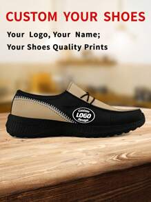 1 Pair New Orleans Baseball Name Custom Loafer Shoes, Personalized Name Loafer Shoes, Custom Name Thick Sole Loafers Of E-TPU, Personalized Loafer Shoes, Name Loafers - Black - View 2