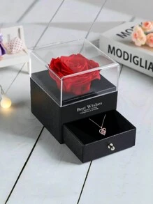 玫瑰花香皂礼品套装，心形玫瑰花瓣，白色、红色和紫色水晶，简约项链吊坠，适合女性，适合送给妈妈、妻子、夫妇、女儿、侄女、女朋友、最好的朋友、室友、亲戚、自己。适合圣诞节、情人节、周年纪念日、母亲节、毕业典礼、生日、婚礼圣诞礼物 - 愛心項鍊 - 查看 7