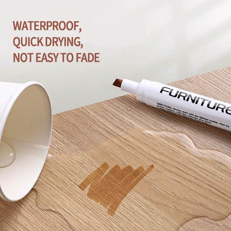 12pcs Wood Grain Touch Up Paint Pens, Furniture Scratch Repair Markers