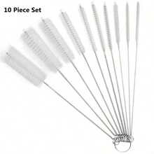 10/13 Set Multifunctional Cleaning Brushes, 8 Inch Nylon Tube Brush SetCleaner For Sippy Cup, Water Bottle, Keyboard And TubesDrinking Straw Cleaning Brush Narrow Neck Bottles Cups With Hook,Garden Tools - Multicolor - View 13