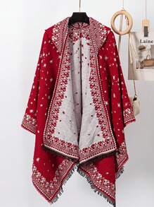 1pc Star Embroidered Shawl Cape Scarf For Dress - Multicolor - View 5