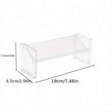 透明分层阶梯式展示架，亚克力桌面收纳盒，适用于化妆品收纳 - 無色 - 查看 8
