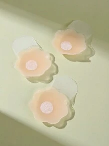 10 Pcs Women's Reusable & Lift-Up & Sticky Bra Nipple Covers,Suitable For Women With Small Breasts And Flower Skin Color Silicone Breast Augmentation Straps, Helping To Lift The Breasts Upwards With Silicone Breast Patches, Preventing Private Areas From Being Exposed