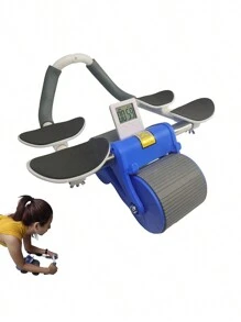 Abdominal Roller Wheel Exercise Plank Bodybuilding Shoulder Arms Abdomen Gym Training Physical Activity Strengthening - Blue - View 1