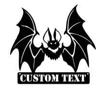 1pc Nghệ thuật treo tường bằng kim loại hình con dơi tùy chỉnh Biển tên con dơi Halloween Trang trí nhà Nghệ thuật treo tường bằng kim loại hình con mèo Bengal Nghệ thuật treo tường bằng kim loại cho vườn cây cảnh - màu đen - Xem 11