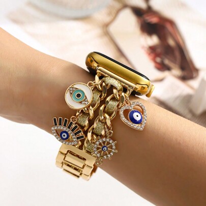 1 pieza Correa y cuerda para mujer, apta para relojes de acero inoxidable de 38/40/41/42/44/45/49mm, compatible con Apple Watch Ultra/SE/8/7/6/5/4/3/2/1