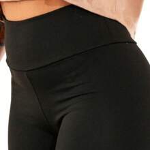 Women's Suplex Long Bermuda Shorts Cycling Leggings Butt Lifting High Waist Long Shorts Women's Gym Shorts - 黑色 - 查看 7