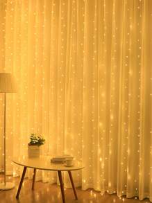 3x3 Mts Decorative Curtains 300 LED Light Series With 8 Modes USB Control - Yellow - View 1