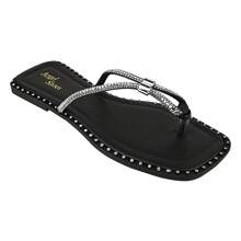 Flat New Beautiful Pretty Feminine Block Insole Comfort Social Elegant Soft Shoe Square Toe Wonderful - 黑色 - 查看 1