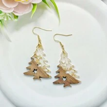 1 对圣诞树木镶嵌亚克力耳环、派对配饰、节日装饰、送给朋友的礼物 - 聖誕耳環 - 查看 8
