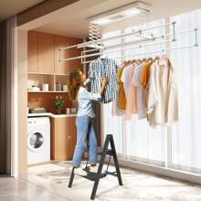 Stepladder Folding Step Stool With Wide Pedal Lightweight Folding Step Non-Slip Stepladder Ladder Folding Lock Up To 270 Kg Load Capacity Folding Ladder For Household Kitchen, Black