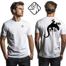 CamisetaUnissex Camisa Salamandra Casual Letra Carta Camisa Premium 100% Algodão - Branco - Visão 4
