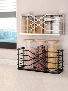 1 件式货架，家用大容量调味瓶架，浴室用品架，适用于厨房柜台、橱柜和架子、厨房和浴室配件 - 彩色 - 查看 6