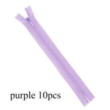 10 pièces Fermetures à glissière en nylon 3#, fermetures à glissière invisibles, fermetures à glissière à extrémité fermée, convenant pour les robes et les coussins, disponibles en plusieurs couleurs et tailles - 10 pièces - Voir 21
