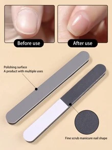 klimonla Klimonla 6pcs Nail Sponge Strip Double-Sided Polishing Sponge Tofu Block Sanding Strip Nail Shaping Strip Polishing Strip Nail Surface Polishing Nail Shaping Special Use Tool Kit