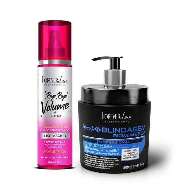 FOREVER LISS Kit Bye Bye E Máscara Blindagem Forever Liss