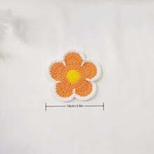 1 件手工钩编花朵和南瓜形杯垫，优雅家居派对装饰杯垫，隔热咖啡杯垫，桌面配件 - 彩色 - 查看 3