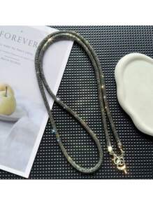 Luxury Crystal Lanyard Long Strap, Bling Bling Crossbody Phone Charm Chain, Fashionable Handbag Shoulder Strap, High-End