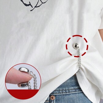 4 件/3 件/1 件可调节磁性裤夹和袖口夹 - 耐用合金，可拆卸下摆夹适用于裤子和 T 恤，磁性裤摆夹可缩短裤长而无需缝纫，强力磁性夹扣