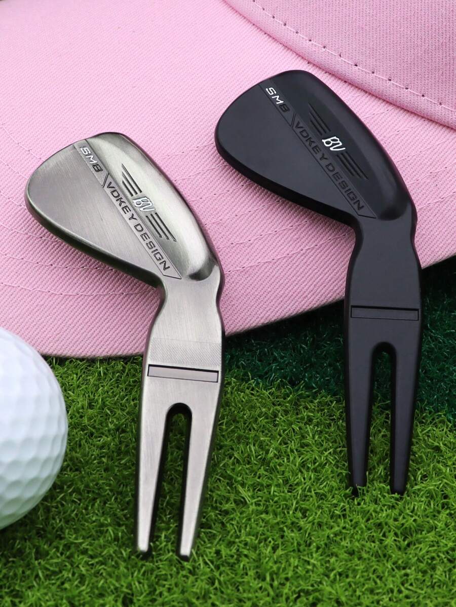 Zinc Alloy Golf Pitch Mark Tool - Perfect For Men's Golf - Suitable For Valentine's Day, Thanksgiving, Christmas, And Halloween - Non-Magnetic