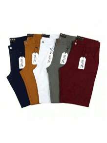 Kit 4 Cheap Colorful Men's Bermuda Shorts Twill Denim - 黑色 - 查看 1