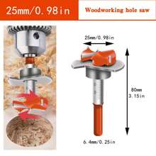 15mm-35mm Woodworking Hole Opener Drill Bit Set, Adjustable Limit For Cabinet Door Hinge, Specially For Positioning Punching,Tool Accessories